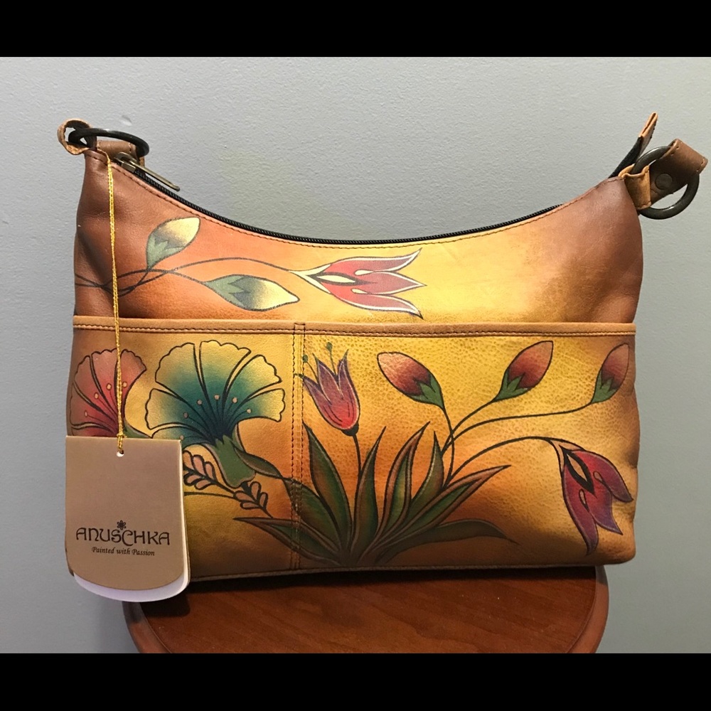 New Anuschka Leather Bag Purse NWT